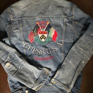 Vintage Denim Guess USA Embroidered Denim Jacket